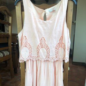 Gianni Bini Peach Layered Dress